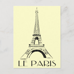 vintage le paris postcard