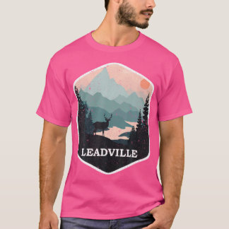 Vintage Leadville Colorado Co Mountains Hiking Sou T-Shirt