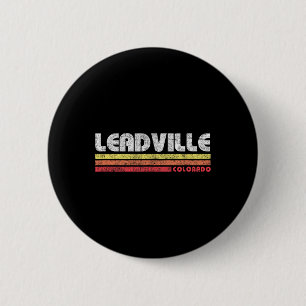Vintage Leadville Colorado Retro Mountain Bike Ski 2 Inch Round Button