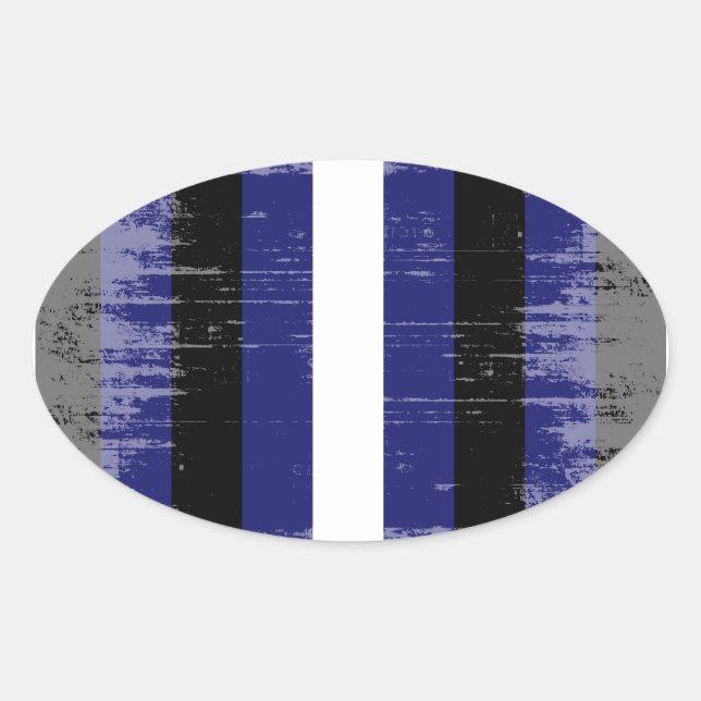Vintage Leater Pride Oval Sticker (Front)