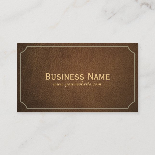 Vintage Leather Anesthesiologist Business Card (Front)
