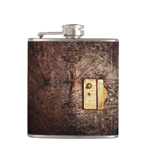 Vintage leather hip flask