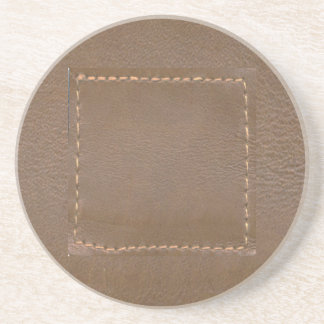 Vintage LEATHER Look Print Finish : Template Coaster
