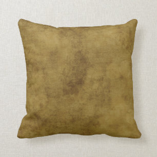 Vintage Leather Look Throw Pillow