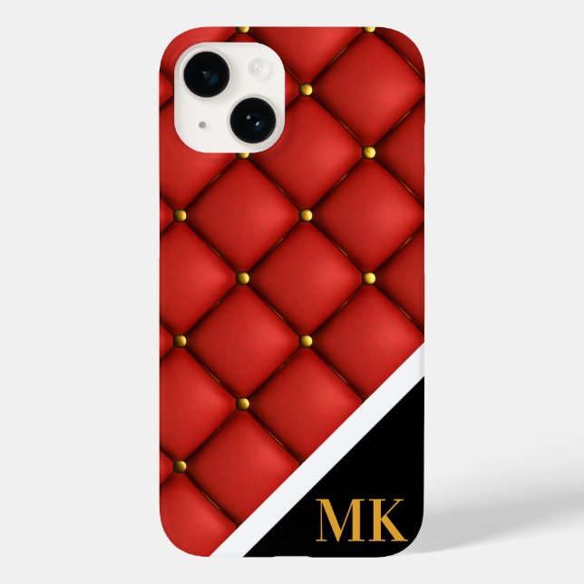 Vintage Leather Monogram Case-Mate iPhone Case (Back)