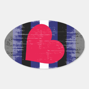 Vintage Leather Pride Oval Sticker