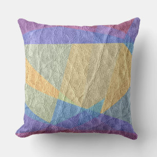 Vintage Leather Throw Pillow