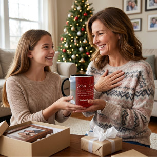 Vintage Leaves Christian Gifts for Women Red Mug