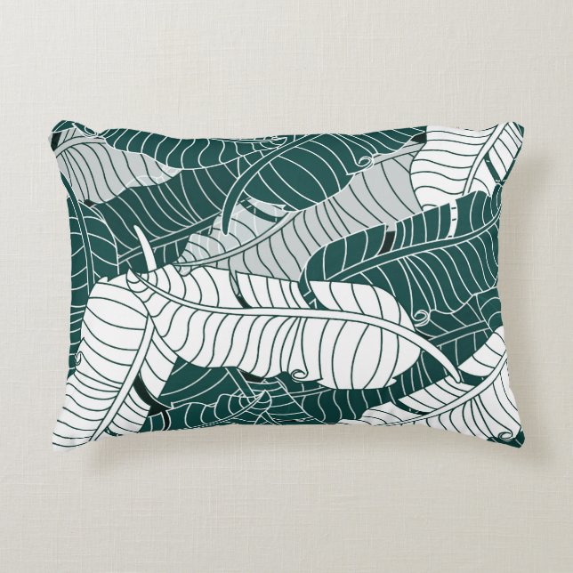 Vintage Leaves Pattern Background Accent Pillow (Front)