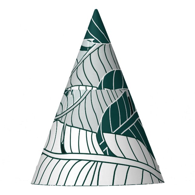 Vintage Leaves Pattern Background Party Hat (Front)