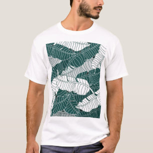 Vintage Leaves Pattern Background T-Shirt