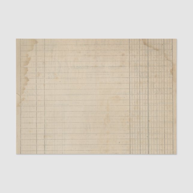 Vintage Ledger Tissue Paper (Front)