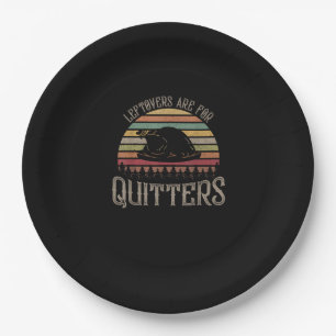 Vintage Leftovers Are For Quitters Funny Thanksgiv Paper Plate