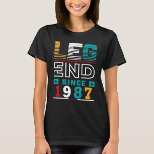 Vintage Legend Since 1987 36th Birthday 36 Years O T-Shirt