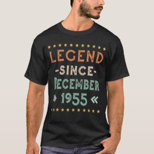 Vintage Legend Since December 1955 Birthday Men Wo T-Shirt