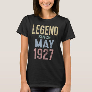 Vintage Legend Since May 1927 Funny Birthday B Day T-Shirt