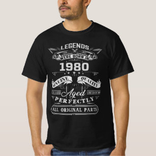 Vintage Legend Were Born In 1980 , 1980 Happy Birt T-Shirt