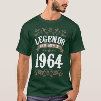 Vintage Legends Were Born In 1964 Birthday T-Shirt