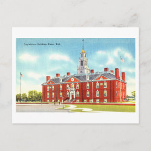 Vintage Legislature Building in Dover, Delaware, Postcard