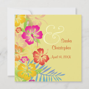 Vintage/Leis/Luau/hibiscusWedding Invitations