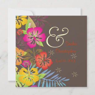 Vintage/Leis/Luau/hibiscusWedding Invitations