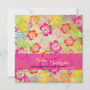 Vintage/Leis/Luau/hibiscusWedding Invitations