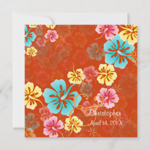 Vintage/Leis/Luau/hibiscusWedding Invitations