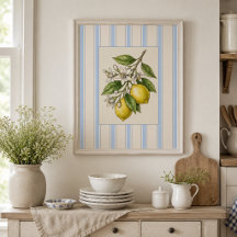 Vintage Lemon Botanical Poster 