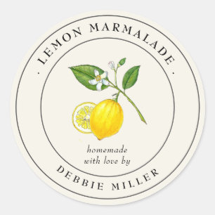 Vintage Lemon Marmalade canning Label