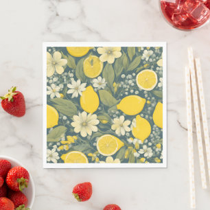 Vintage lemon napkin