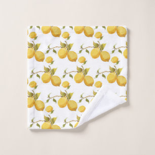 Vintage lemon pattern wash cloth