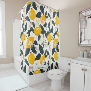 Vintage Lemon & Pink Blossom Pattern