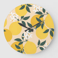 Vintage Lemon: Seamless Fruit Texture.
