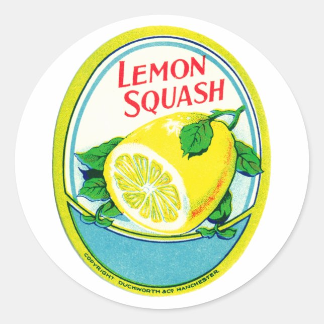 Vintage Lemon Squash Label (Front)