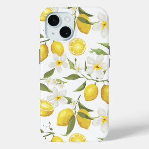Vintage Lemon Tree Pattern iPhone 15 Case