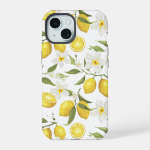 Vintage Lemon Tree Pattern iPhone 15 Case