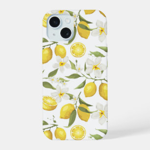 Vintage Lemon Tree Pattern iPhone 15 Case