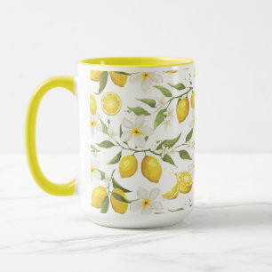 Vintage Lemon Tree Pattern Mug