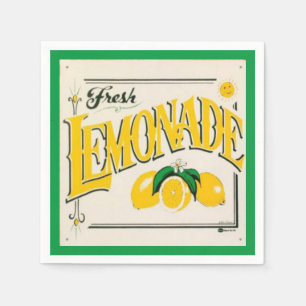 Vintage lemonade sign lemon summer fruit  napkin