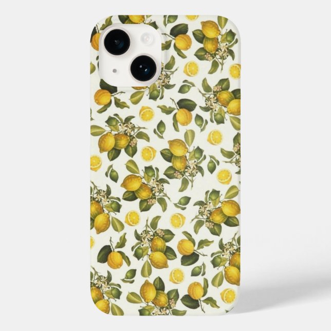 Vintage Lemons Wallpaper Case-Mate iPhone Case (Back)