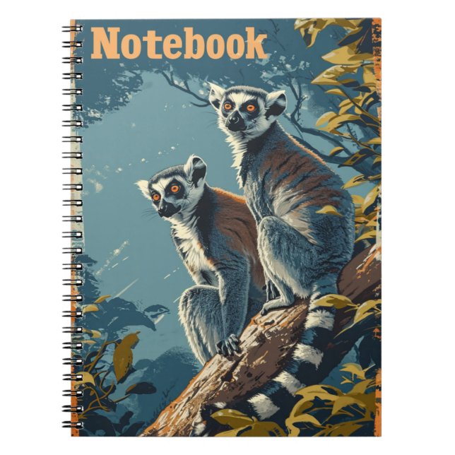 Vintage Lemurs Notebook (Front)
