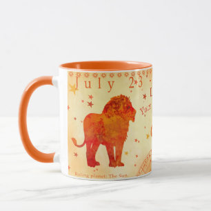 Vintage Leo zodiac sign personalized Mug