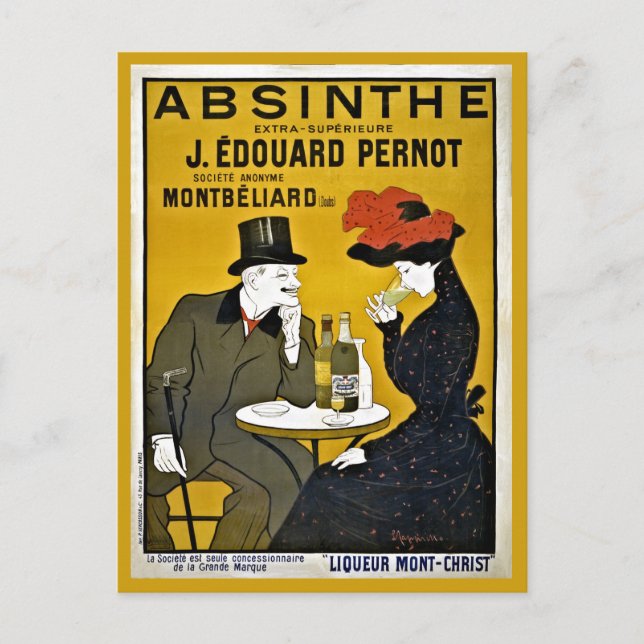 Vintage Leonetto Cappiello Absinthe ad Postcard (Front)