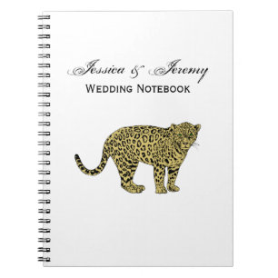 Vintage Leopard Cheetah Spotted Cat Drawing Notebook