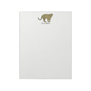 Vintage Leopard Cheetah Spotted Cat Drawing Notepad