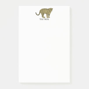Vintage Leopard Cheetah Spotted Cat Drawing Post-it Notes