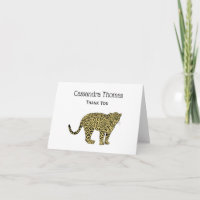 Vintage Leopard Cheetah Spotted Cat Drawing