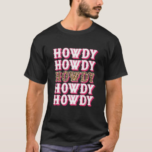 Vintage Leopard Howdy Rodeo Western Country Southe T-Shirt