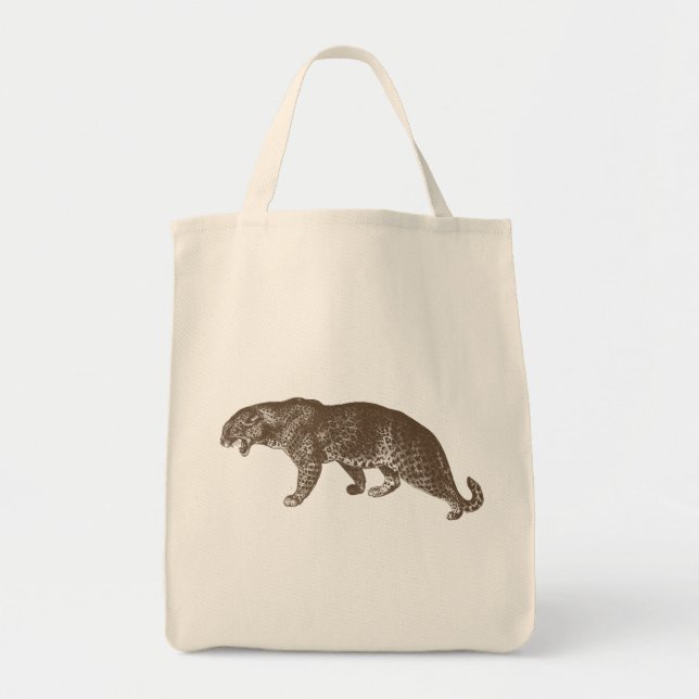 Vintage Leopard Illustration  Tote Bag (Front)