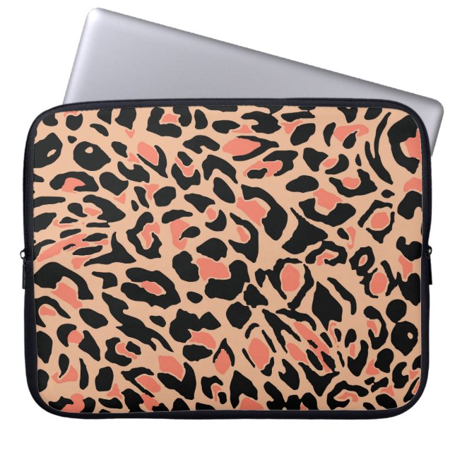 Vintage Leopard Pattern Design Laptop Sleeve (Front)